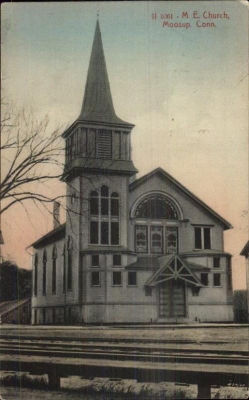 Moosup CT ME Church c1910 Postcard