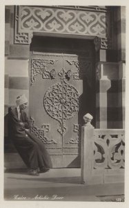 Cairo Artistic Door Egypt Real Photo Old Postcard