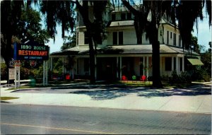 Postcard FL Ocala 1890 House Restaurant Roadside East Ocklawaha Avenue 1970s K33