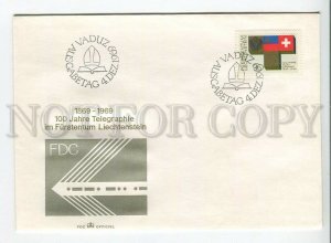 445922 Liechtenstein 1969 year FDC centenary of the telegraph