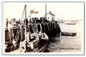 c1910's Fishing Boats Monterey California CA RPPC Photo Antique Postcard