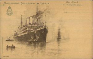Hamburg-Amerika Hamburg Amerika Line Steamship#1793 c1900 Postcard