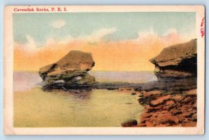 1910 Canada Vintage Postcard Cavendish Rocks P.E.I. Exterior View Rock Formation