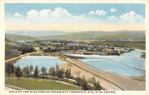 Thermopolis Wyoming Birdseye View Big Hot Springs Antique Postcard K14352