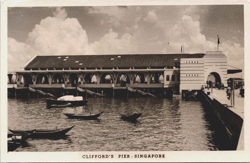 Singapore Clifford Pier Vintage RPPC C102