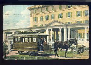 Palm Beach, Florida/FL Postcard, Mule Car Line At Breakers, 1910!