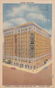 Ohio Toledo Hotel Waldorf 1952 Curteich