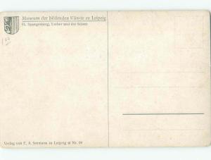 foreign c1910 MAN PLAYS ANTIQUE GUITAR FOR SINGING CHILDREN AC4225