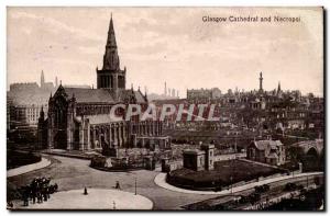 UK Postcard Old Glasgow cathedral and Surro