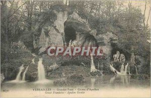 Postcard Old Versailles large fake cave Apollo