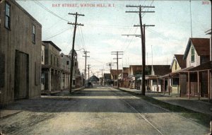 Watch Hill Rhode Island RI Bay Street c1910 Vintage Postcard
