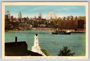 View From St Helen's Island, Montreal, Quebec, Vintage PECO Postcard