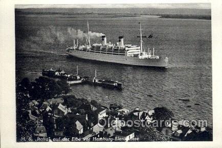 MS Italia Enlarged Continental Size Ship Ocean Liner Unused 