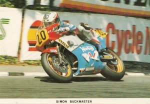 Simon Buckmaster on Norton RC588 Motor Race Racing Motorcycle Postcard