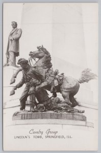 Real Photo Postcard~Cavalry Group Lincolns Tomb Springfield Illinois~RPPC
