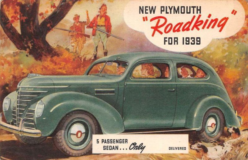 Plymouth Roadking 1939 Passenger Sedan Car Advertising Vintage Postcard AA77533