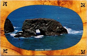 Oregon Coast Arch Rock OR Brookings Gold Beach Postcard VTG UNP Vintage Unused 
