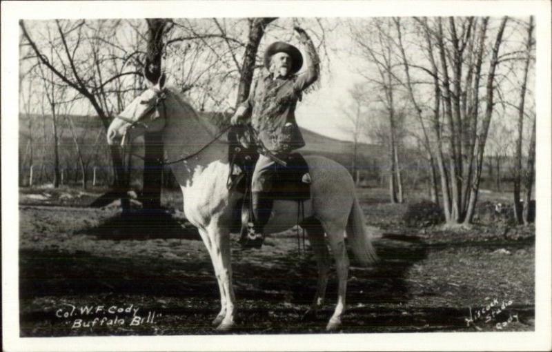 Buffalo Bill Cody Horse 1950s Kodak Real Photo Postcard - Reprint from Neg