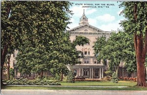 Postcard SCHOOL SCENE Janesville Wisconsin WI AI0817