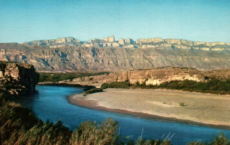 Big Bend National Park Texas Rio Grande & Sierra Del Carmen Mountains Postcard