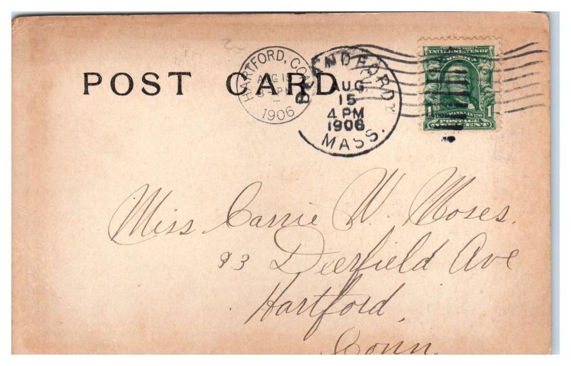 1906 A Blandford, MA Brook Postcard 