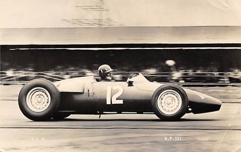 Graham Hill driving the BRM in the British Empire Trophy Race at Silvertone 1...