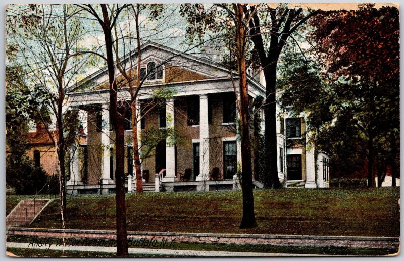 1908 Ansley Willox Residence Buffalo New York NY Front House Posted Postcard