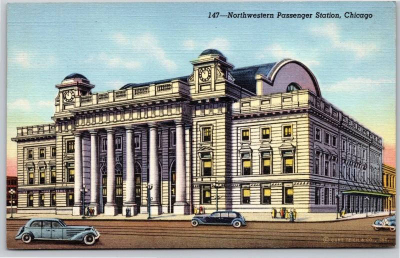 postcard IL - Northwestern Passenger Station, Chicago
