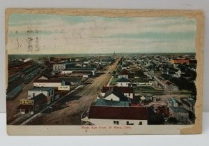 El Reno Oklahoma Birds Eye View Postcard ca1908