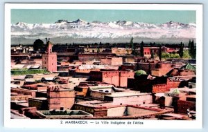 MARRAKECH La ville Indigene de l'Atlas Morocco Flandrin Postcard