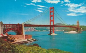 USA Golden Gate Bridge San Francisco California Chrome Postcard 08.35