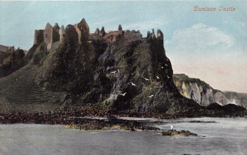 COUNTY ANTRIM IRELAND UK DUNLUCE CASTLE POSTCARD