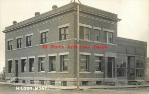 MT, Hilger, Montana, RPPC, First State Bank Building, Store, Fergus County, 1915