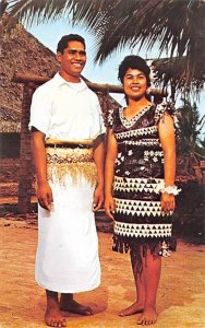 Two Tongan Villagers, Polynesian Cultural Center Tahiti Unused 