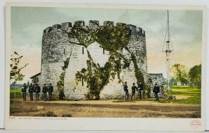 MN Soldiers at The Round Tower Fort Snelling c1900s Postcard P1