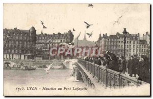 Postcard Old Lyon Seagulls Lafayette Bridge