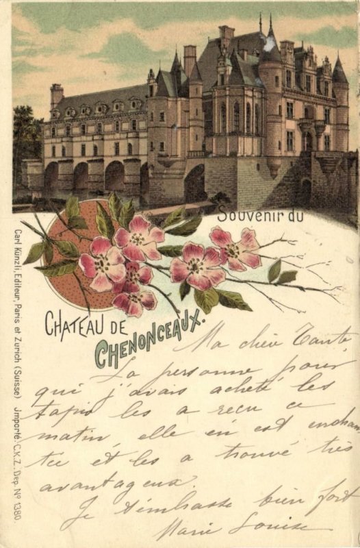 CPA LITHO Chateau de CHENONCEAUX - Souvenir (5367)