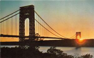 Manhattan New York City-Fort Lee New Jersey~George Washington Bridge~1950s Pc