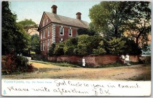 1906 Yorktown Virginia Old Nelson House Pathway & Plants View Posted Postcard
