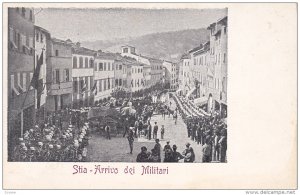 SITIA , Italy , Military postcard , Arrivo dei Militari , 1890s