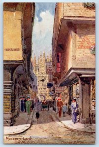 1910 Canterbury Kent Tuck Oilette 8934 Postcard Mercery Lane Charles Flower
