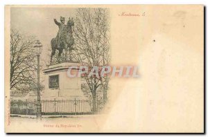 Old Postcard Montereau Statue of Napoleon 1st