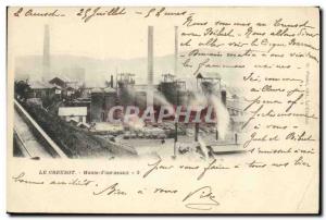 Postcard Old Mine Mines Le Creusot Blast Furnaces