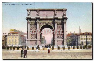 Old Postcard Marseille La Porte d'Aix