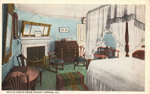 Vintage Postcard Nellie Custis Furnished Room Mount Vernon Virginia BS Reynolds