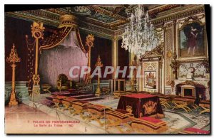 Postcard Old Palace of Fontainebleau La Salle du Trone