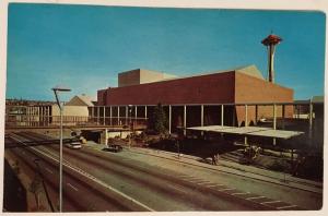 Opera House Civic Center Space Needle Postcard Seattle WA Overhead Walkway