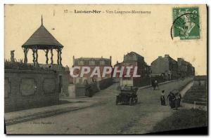 Old Postcard Luc Sur Mer Langrune Towards Montmartre Automotive