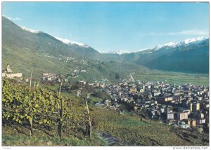 Aerial View of SONDRIO, Lombardia, Italy, 50-70s