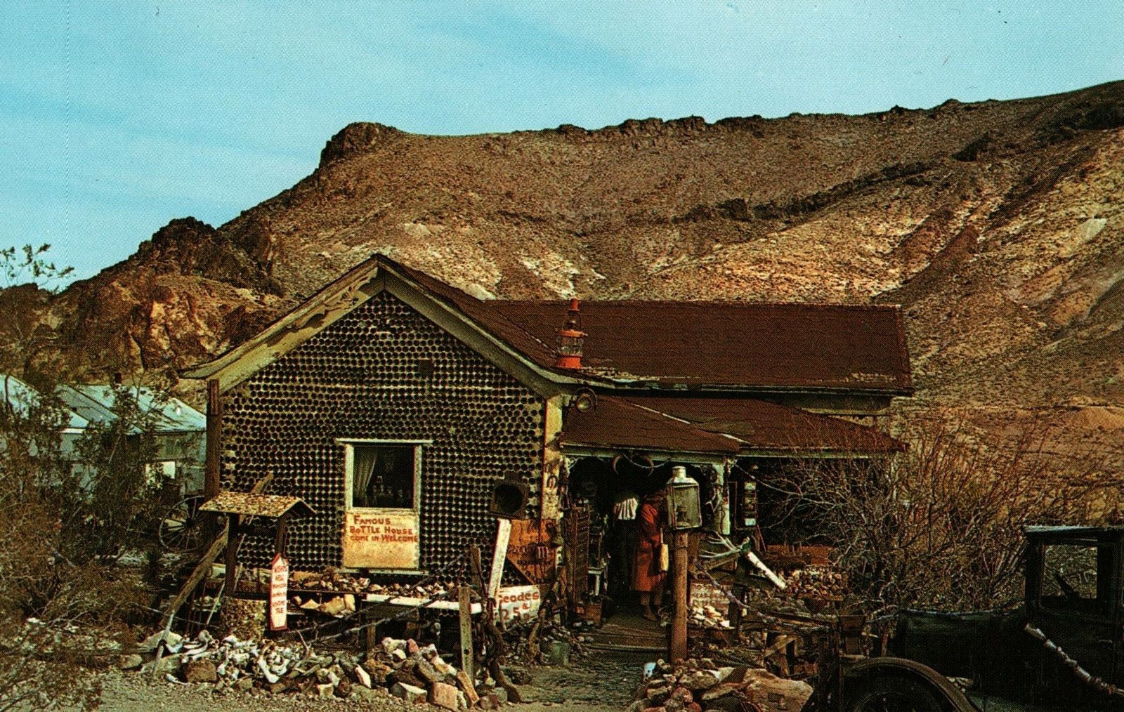 Vintage Postcard the Bottle House at the Ghost Town of Rhyolite Beatty Nevada United States
